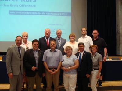 Die ersten zehn Kandidaten der CDU Kreis Offenbach f�r den Kreistag 2016 (18. Juli 2015)